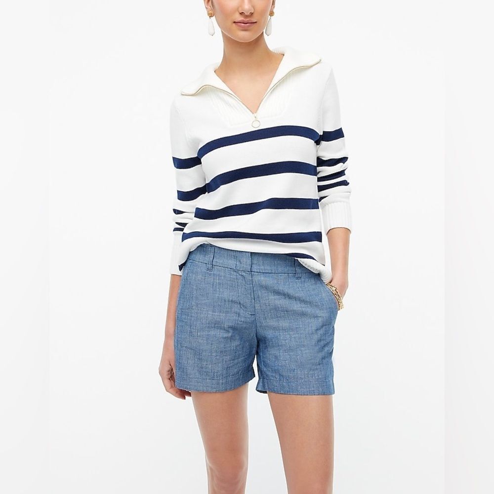 J.crew 5" classic chambray short in Med Echo Blue Wash size 12 NWT in packaging